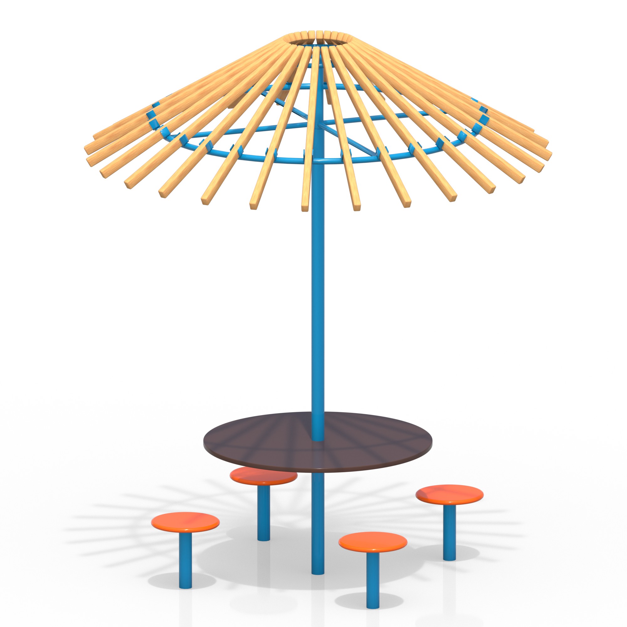 Детский комплекс (стол, зонтик, 4 стульчика) (арт.4000)