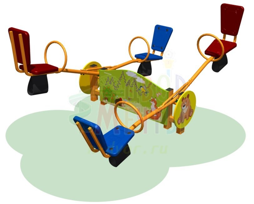 Качалка двойная (108.01.05)- широкий выбор детского оборудования | Компании «Наш двор»