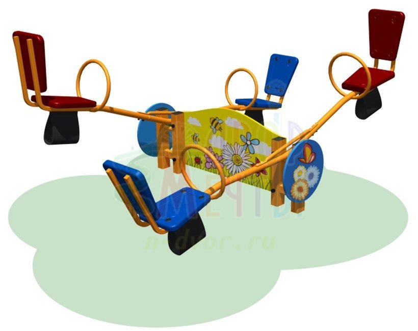 Качалка двойная (108.01.05)- широкий выбор детского оборудования | Компании «Наш двор»