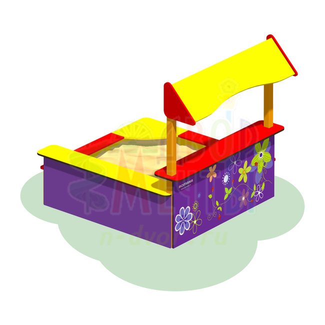 Песочница с козырьком (арт.109.18.00)- широкий выбор детского оборудования | Компании «Наш двор»