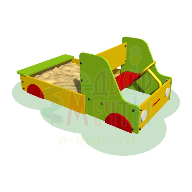 Песочница Машинка (арт.111.03.00)- широкий выбор детского оборудования | Компании «Наш двор»