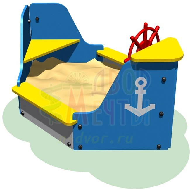Песочница Лодка (арт. 111.04.00)- широкий выбор детского оборудования | Компании «Наш двор»