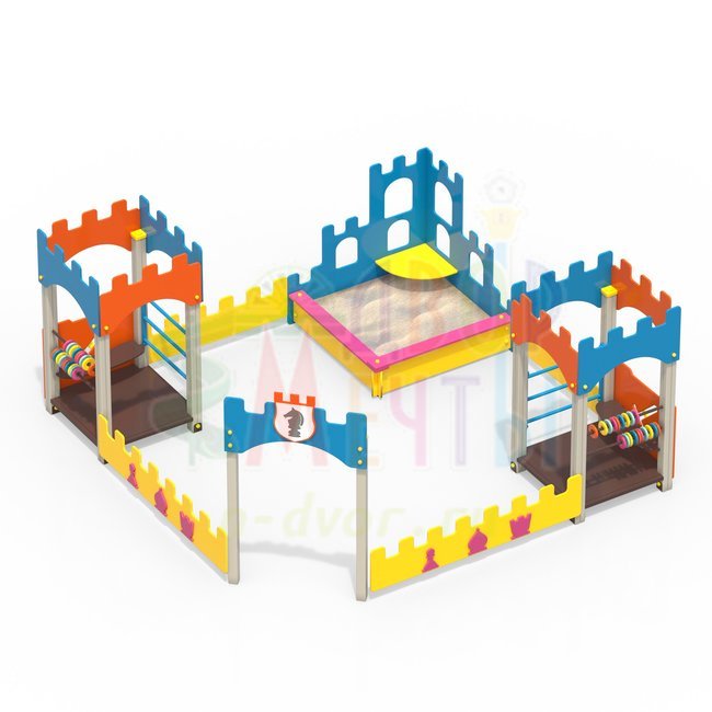 Песочный дворик Крепость (арт.1521-2)- широкий выбор детского оборудования | Компании «Наш двор»