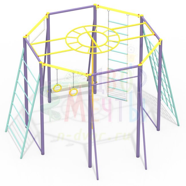 Гимнастический комплекс 8-гранный (арт.3008)- широкий выбор детского оборудования | Компании «Наш двор»