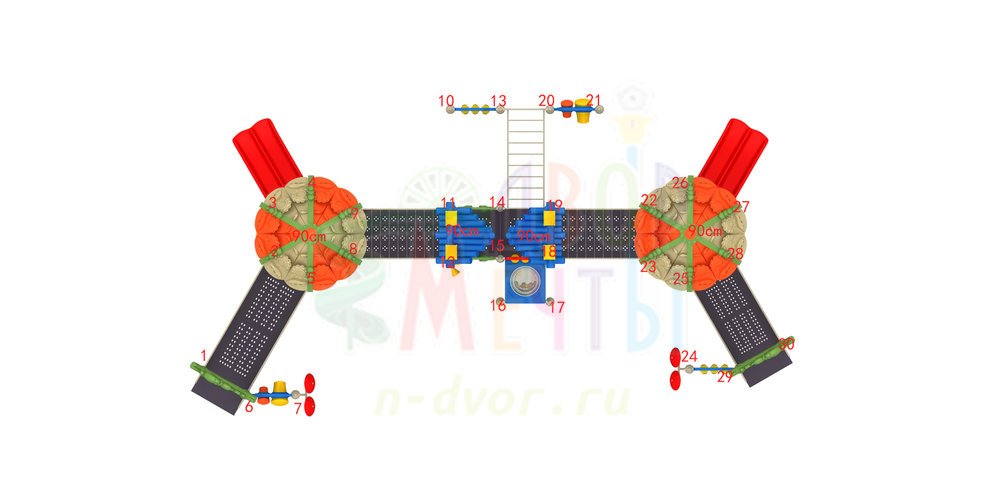 Игровой комплекс ДИК-012- широкий выбор детского оборудования | Компании «Наш двор»