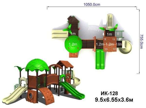 Уличная развлекательная детская площадка ИК-128